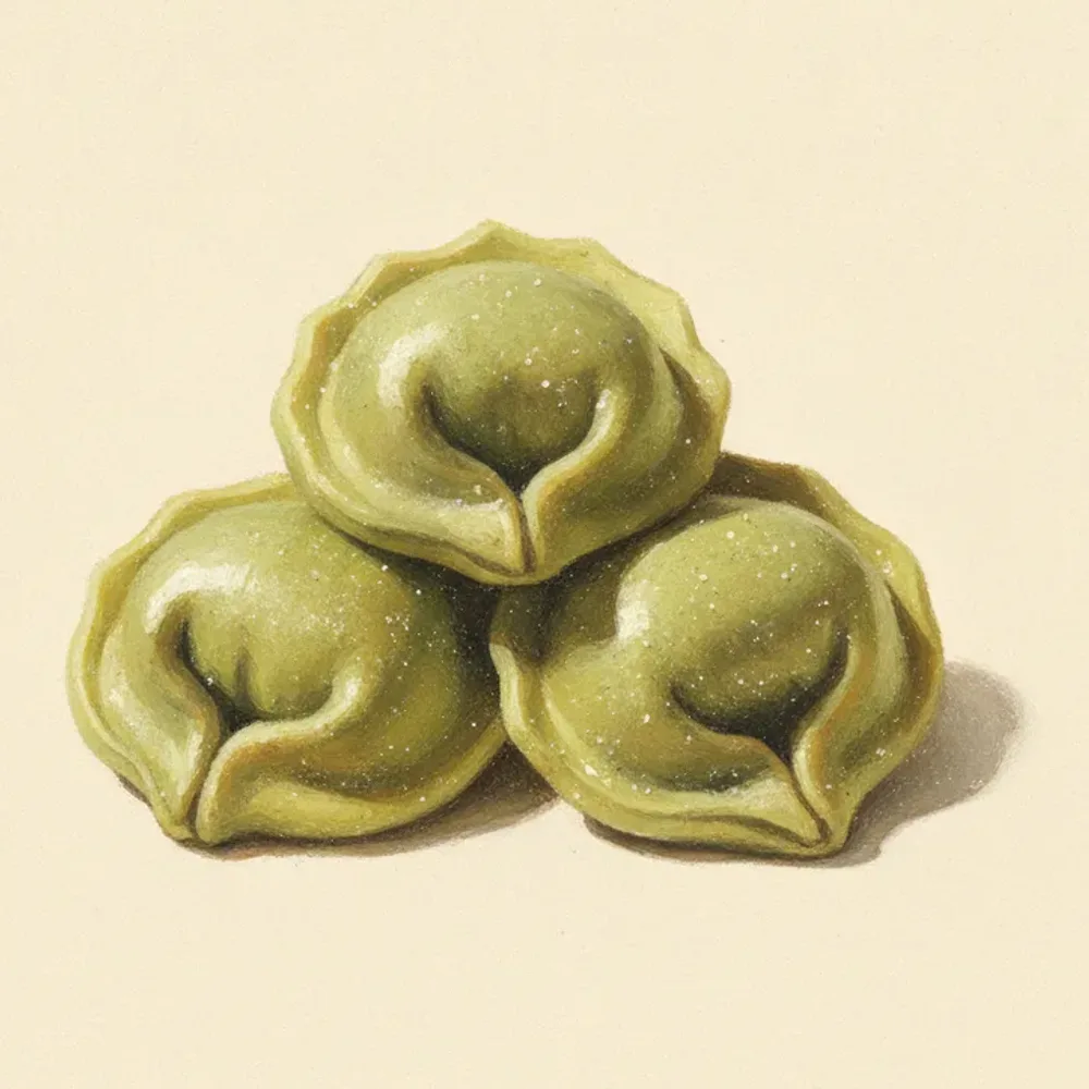 Gouache illustration of Balanzoni