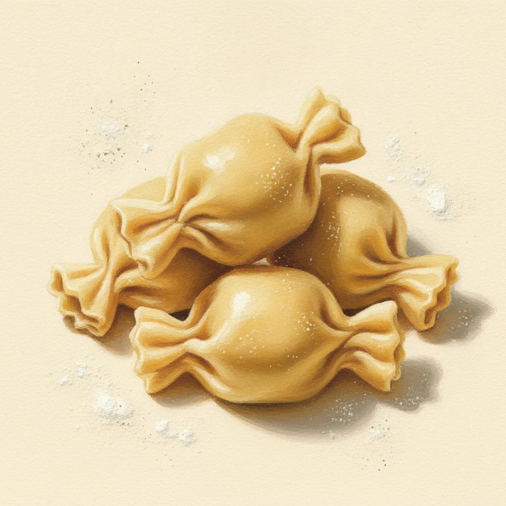 Gouache illustration of Caramelle