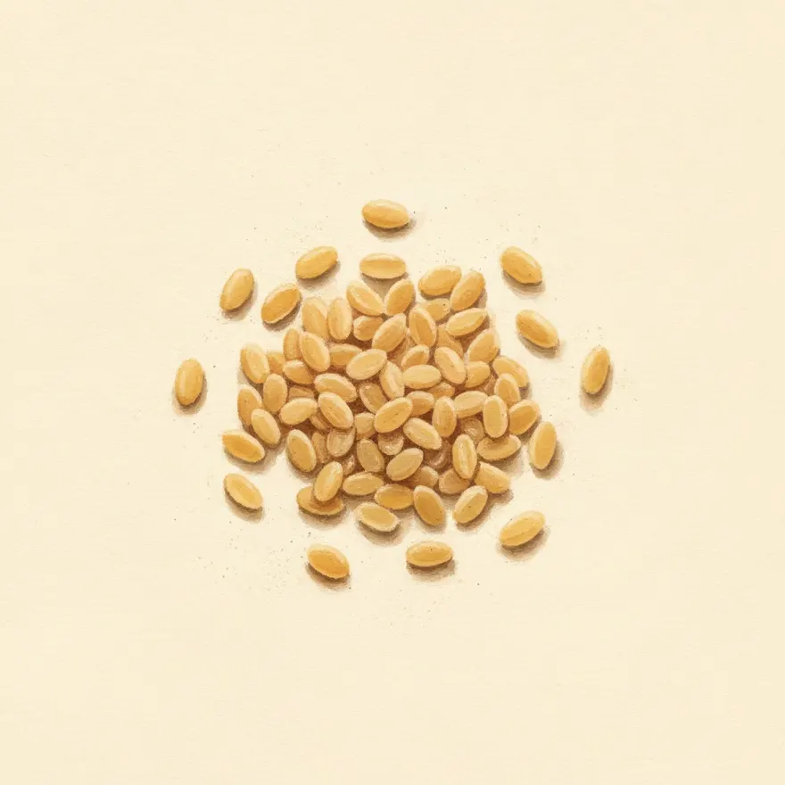 Gouache illustration of Orzo
